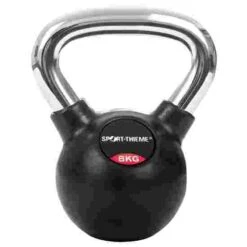 Sport-Thieme Rubber-Coated, Smooth Chrome-Handled Kettlebell