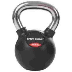 Sport-Thieme Rubber-Coated, Smooth Chrome-Handled Kettlebell -Fitness Equipment Store 119 0830