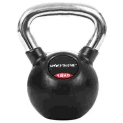 Sport-Thieme Rubber-Coated, Smooth Chrome-Handled Kettlebell -Fitness Equipment Store 119 0843