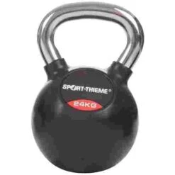 Sport-Thieme Rubber-Coated, Smooth Chrome-Handled Kettlebell -Fitness Equipment Store 119 0885
