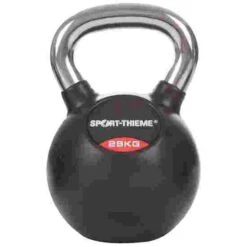 Sport-Thieme Rubber-Coated, Smooth Chrome-Handled Kettlebell -Fitness Equipment Store 119 0898