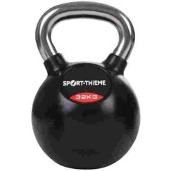 Sport-Thieme Rubber-Coated, Smooth Chrome-Handled Kettlebell -Fitness Equipment Store 123 3605