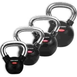 Sport-Thieme Rubberised, Smooth Chrome-Handled Set Kettlebell -Fitness Equipment Store 132 0800