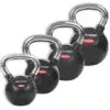 Sport-Thieme Rubberised, Smooth Chrome-Handled Set Kettlebell -Fitness Equipment Store 132 0813