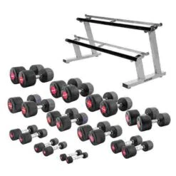 Sport-Thieme Compact Rubber Dumbbell Set -Fitness Equipment Store 270 9013